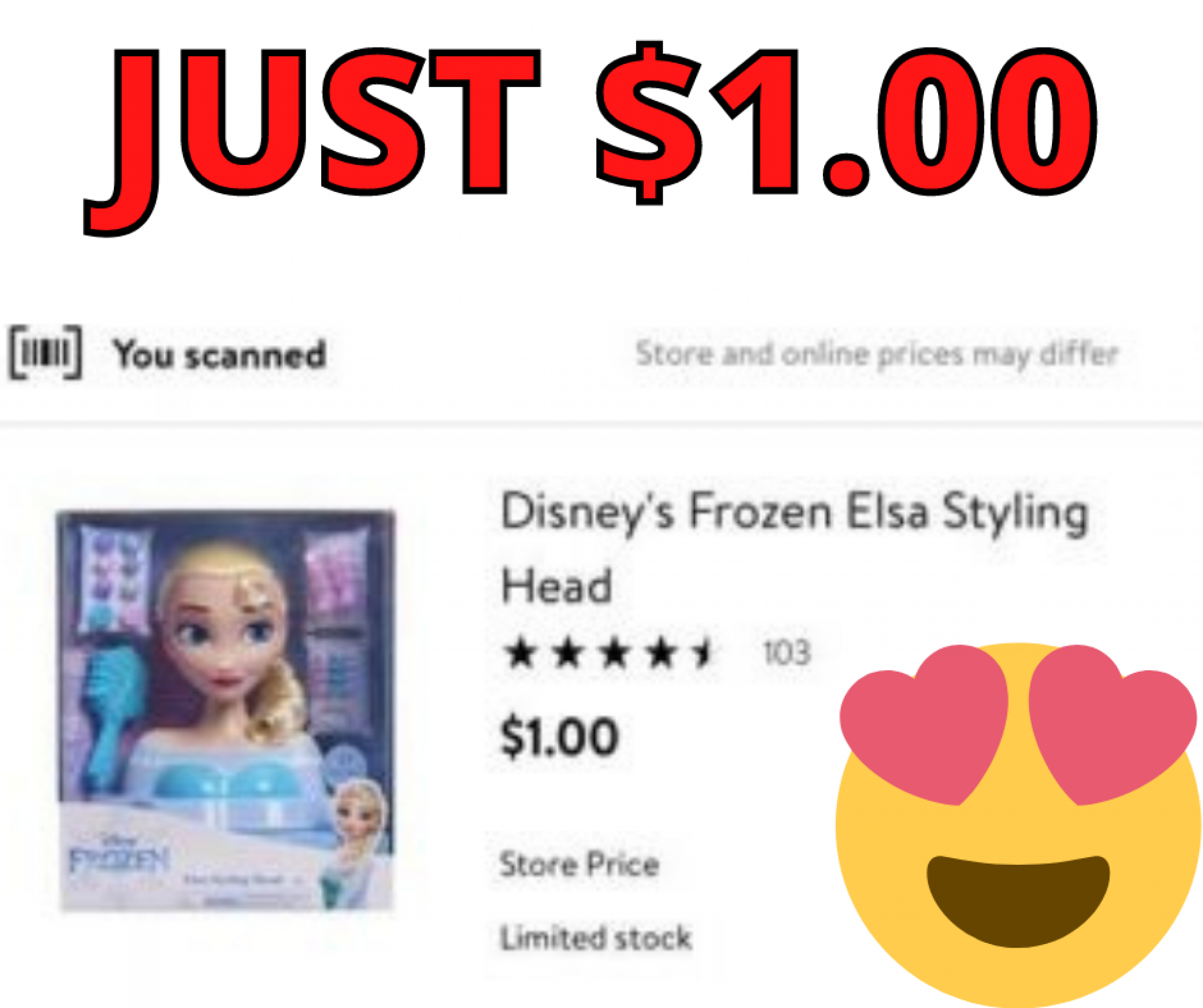 Disney Frozen Elsa Styling Head Just 1 00 At Walmart