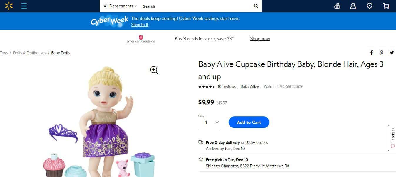 Baby Alive Cupcake <a href=