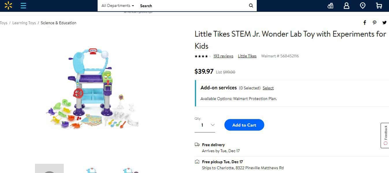 Little Tikes STEM Jr. Wonder Lab only $39.97 (reg $119)