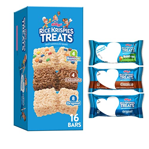 Rice Krispies Treats Crispy Marshmallow Squares, Kids Snacks, Cereal Bars,...