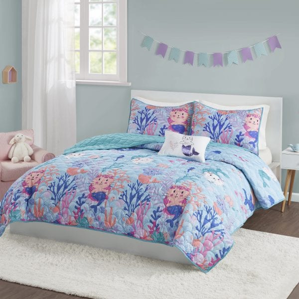 Your Zone Reversible Blue Purrmaid Full/Queen Bed Set PRICE DROP at Walmart!