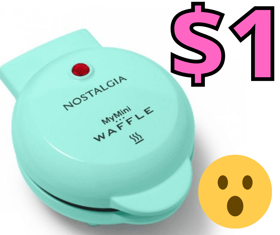 Nostalgia Mini Waffle Maker only $1 at Walmart!