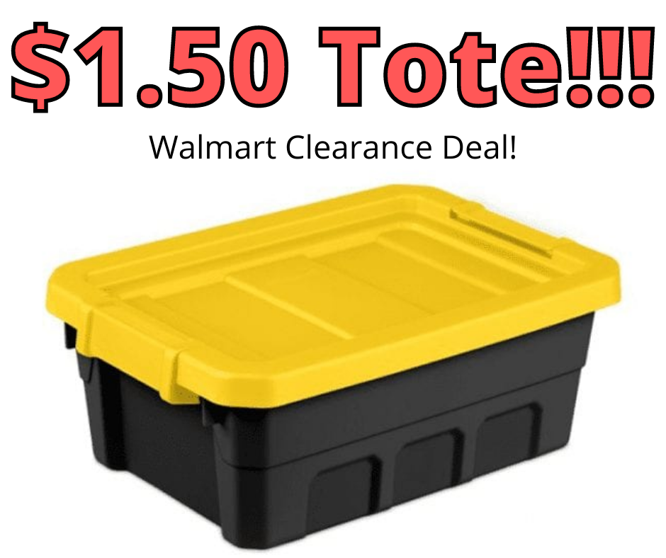 Sterilite 4gal Tote just $1.50 at Walmart!!!