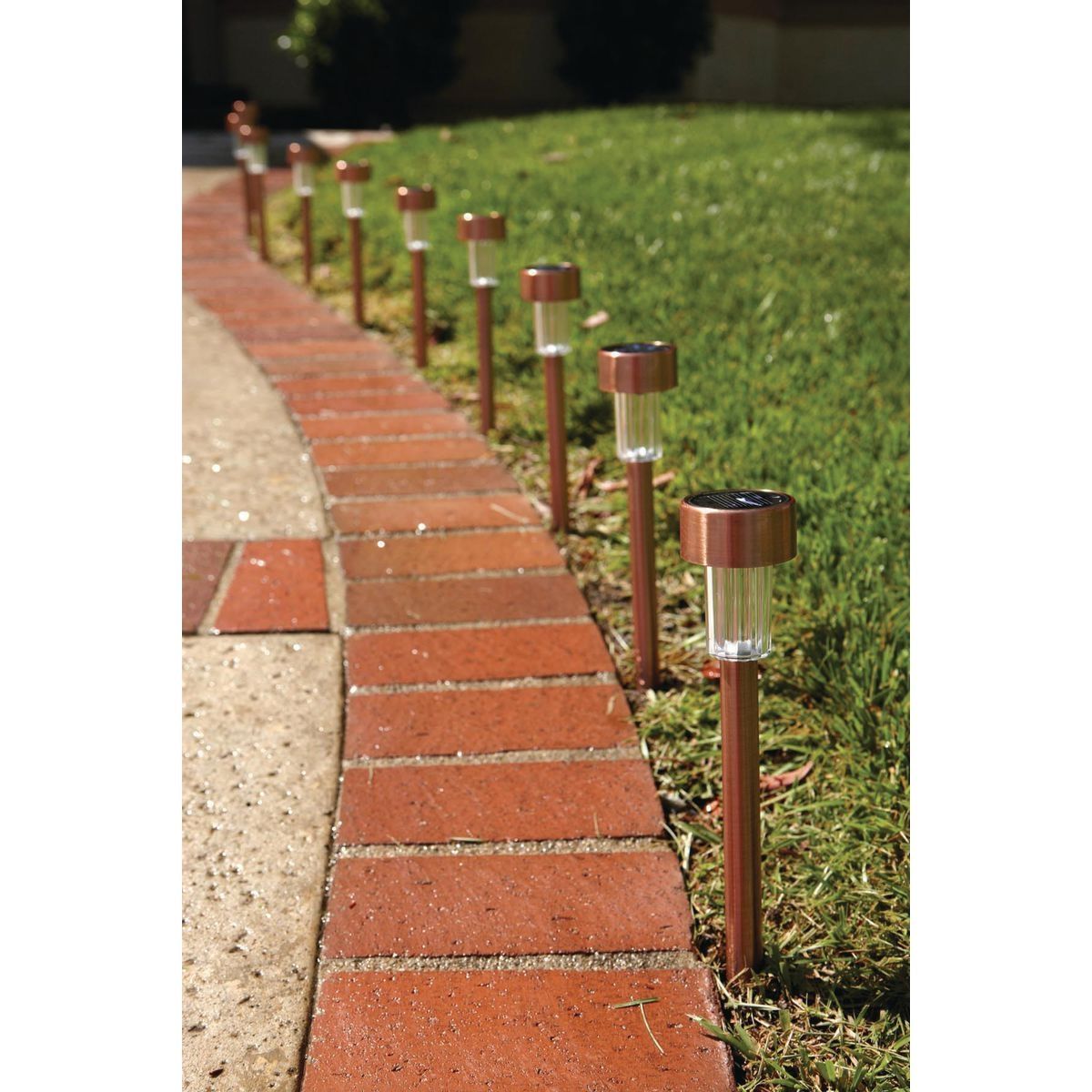 10 in. Solar LED Copper Finish Pathway Lights, 10 Pack on Sale At Harbor Freight Tools