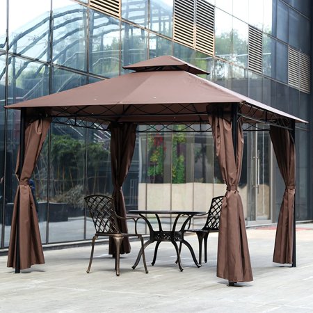 10’x13’ Square Gazebo Canopy Tent with Frame and Fabric, Heavy Duty Patio Outdoor Canopy Tent,Waterproof Outdoor Tents for Backyard Double Roof Vented Gazebo Canopy Tent For BBQ,Family Activity, Party