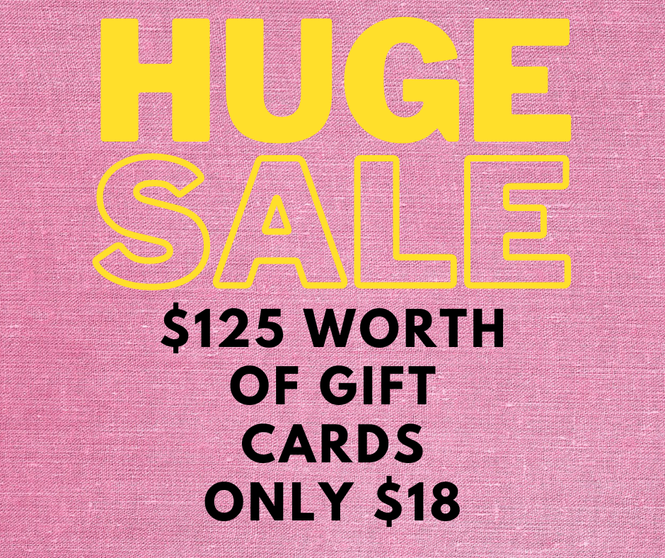 125 worth of gift cards only 18