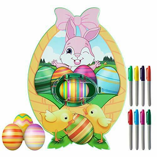 12PC Easter Egg Decorator Kit Bunny Spin Machine Egg Mazing Spinner Coloring Kit