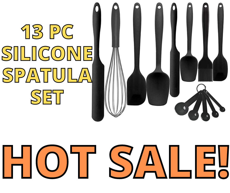 13 Piece Silicone Spatula Set On Sale On Amazon!