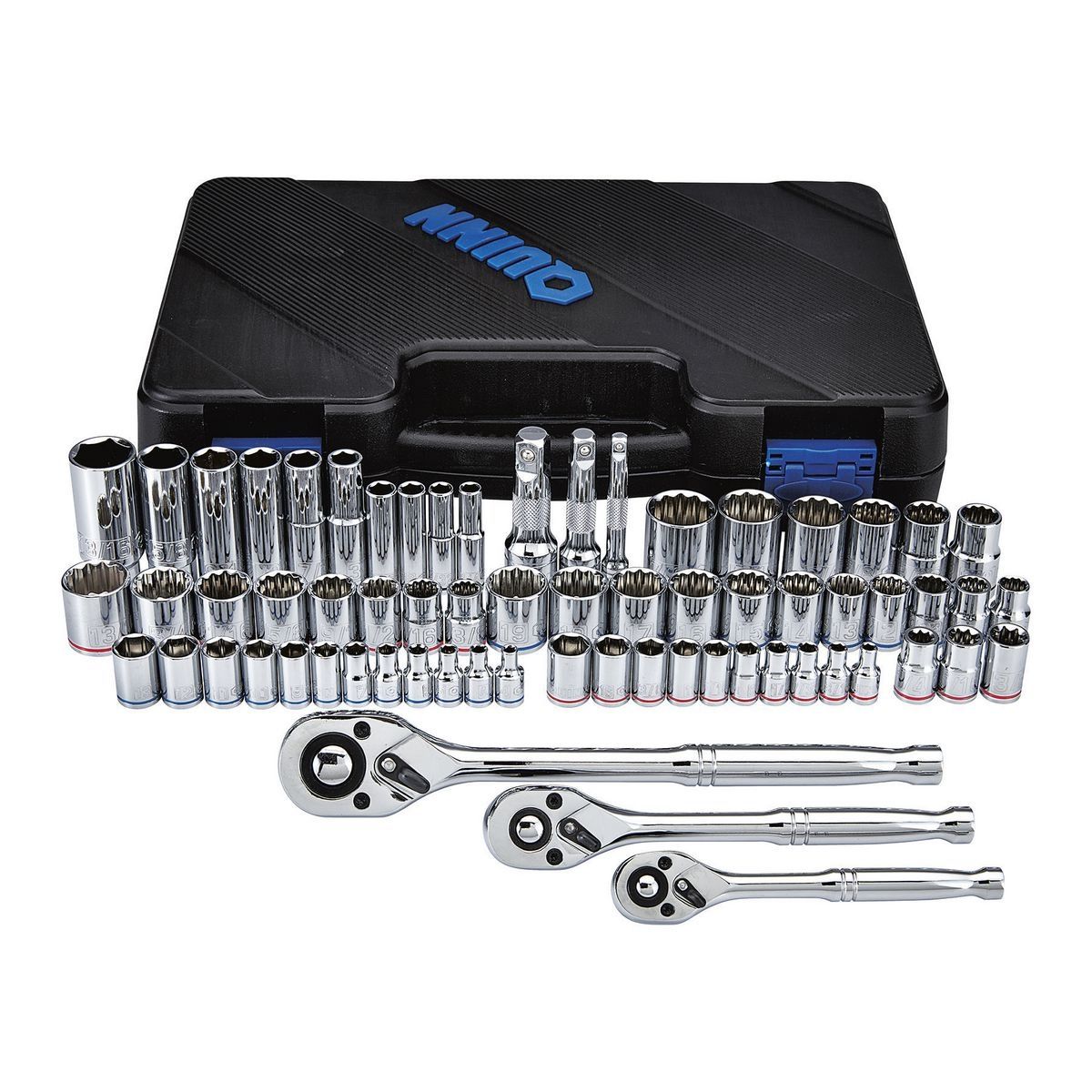 1/4 in., 3/8 in., 1/2 in. Drive SAE & Metric Hi-Vis Socket Set, 66 Pc. on Sale At Harbor Freight Tools