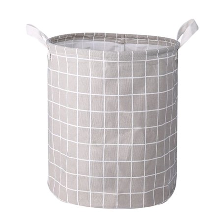 15.7"* 13.3" Large Sized Waterproof Foldable Canvas Laundry Hamper Bucket with Handles for Storage Bin,Kids Room,Home Organizer,Nursery Storage,Baby Hamper