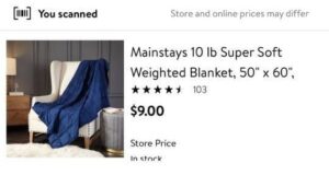 Mainstays Soft Weighted Blanket only $9 on Clearance at Walmart!!!