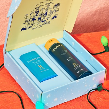 ($17 VALUE) Harry’s Holiday Gift Set in Redwood: Men's Body Wash and Antiperspirant