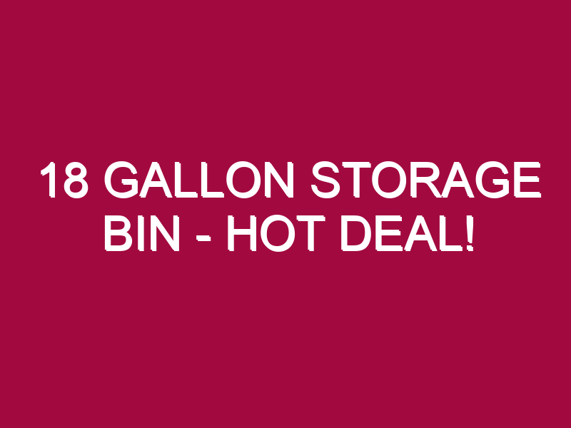 18 Gallon Storage Bin – HOT DEAL!