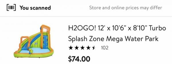 H20GO!  Splash Zone Water Park only $74 at Walmart!!!!   (was $297!)