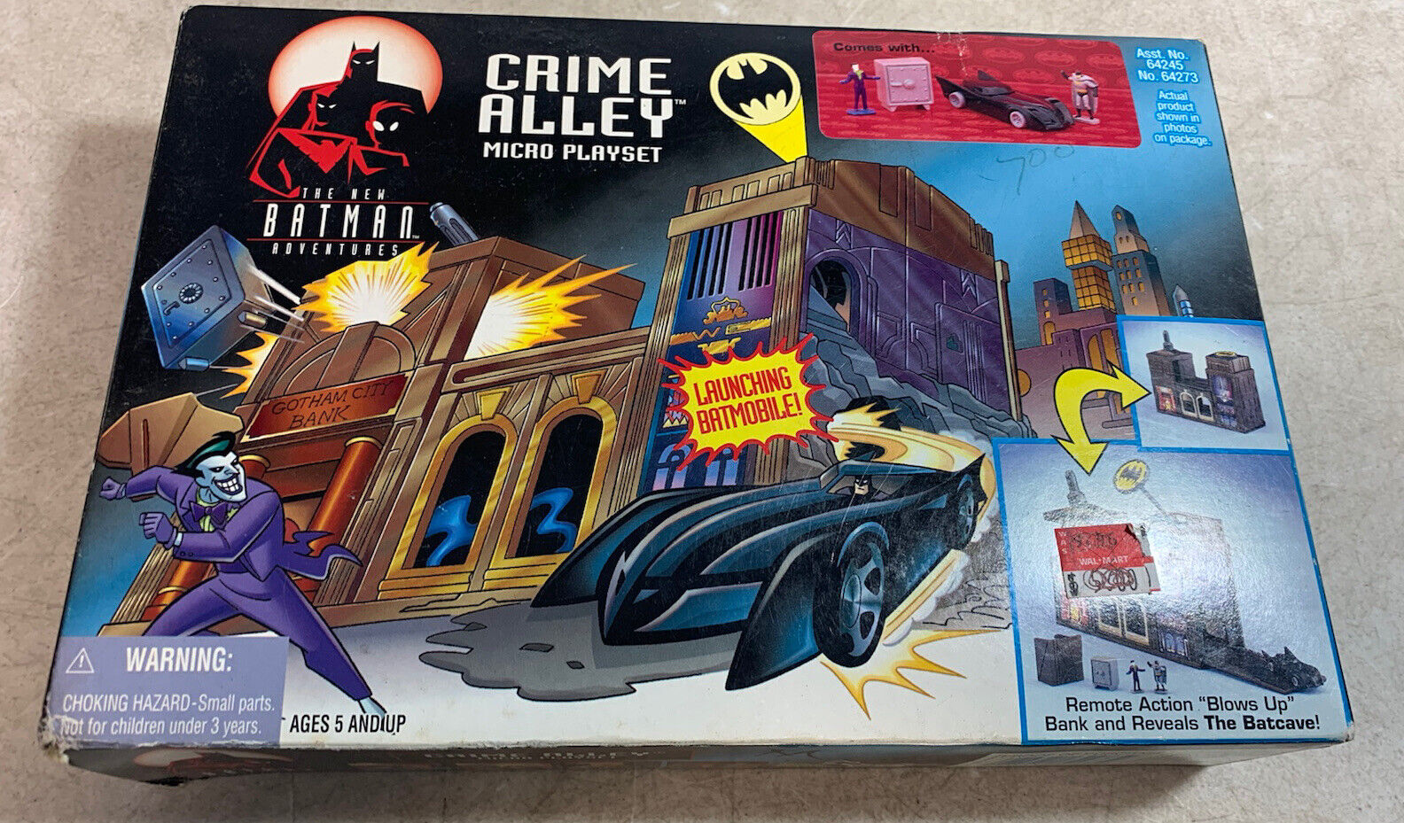 1998 The New Batman Adventures Crime Alley Micro Playset Kenner NEW