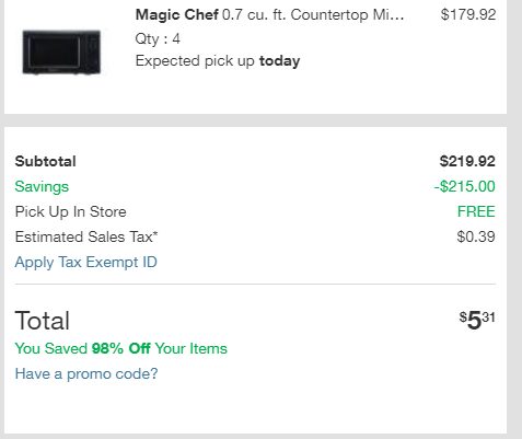 Magic Chef Microwave Online GLITCH!!!!