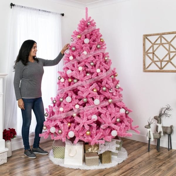 Pink Christmas Trees Are Discounted + Free Shipping!