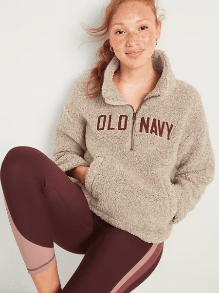 Sherpa Pullovers For The Family $10 at Old Navy!
