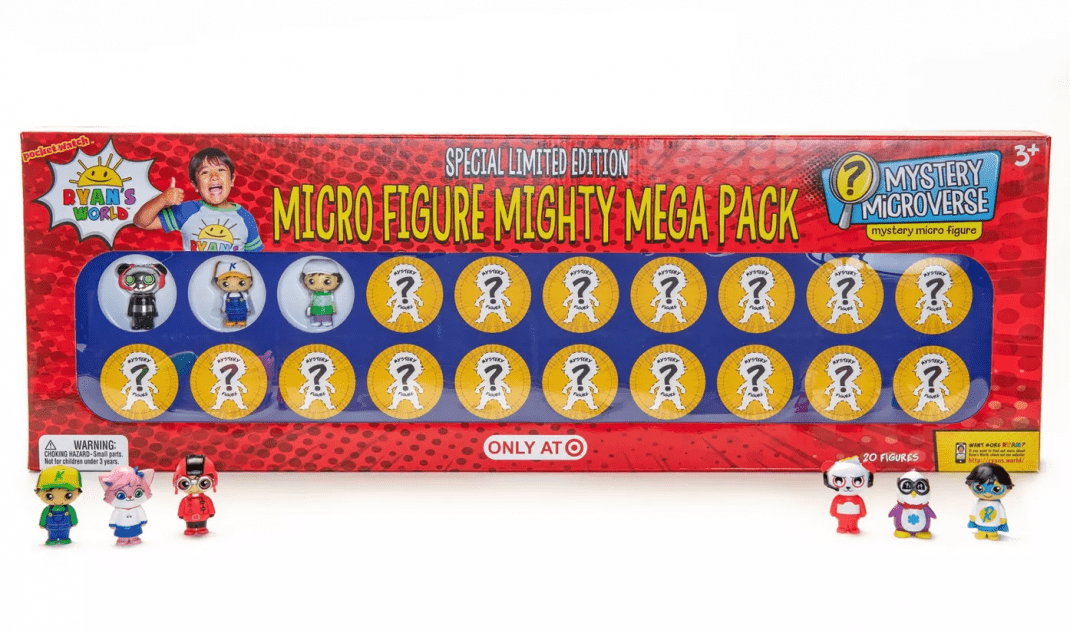 Ryan’s World Micro Figure Mighty Mega Pack Major Price Drop At Target!