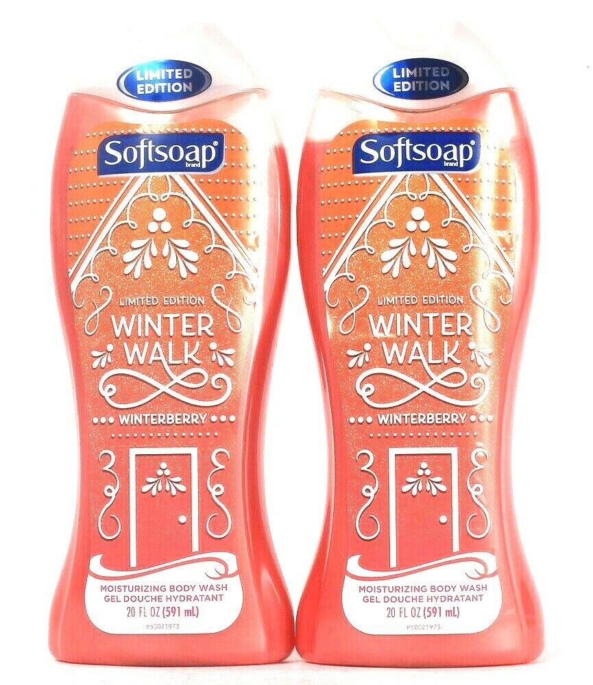 2 Ct Softsoap 20 Oz Limited Edition Winter Walk Winterberry Moisture Body Wash
