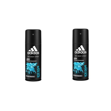 2 Pack of Adidas Ice Dive Deo Body Spray 4oz/150ml /each