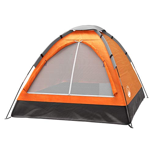 2 Person Dome Tent - Rain Fly & Carry Bag - Easy Set Up-Great for Camping, Backpacking, Hiking & Outdoor Music Festivals by Wakeman Outdoors (Orange) HOT DEAL AT AMAZON!