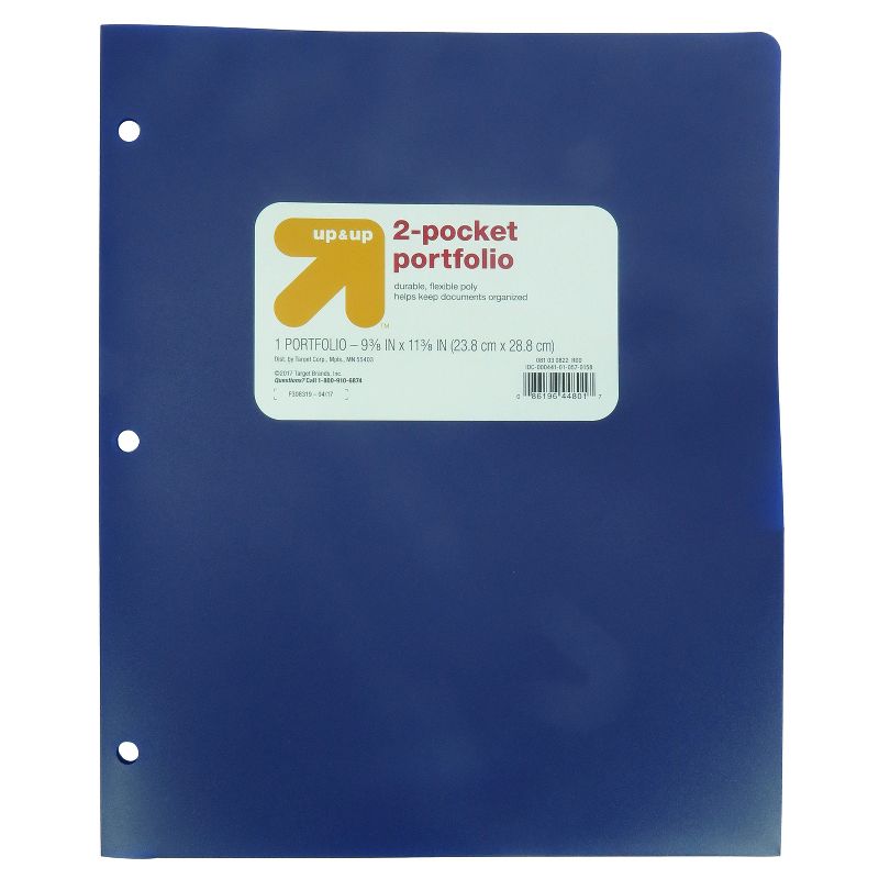 2 Pocket Plastic Folder - up & up™