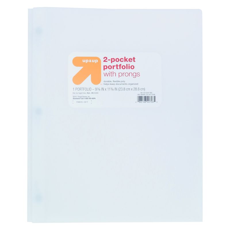 2 Pocket Plastic Folder with Prongs - up & up™ on Sale At Target - Back To School Deal