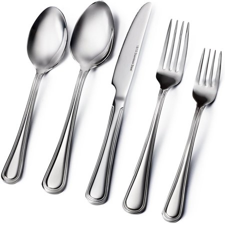 20-Piece Flatware Set - Extra Thick Heavy Duty - 18/10 Stainless Steel Silverware Sets, Set For 4 Flatware Sets