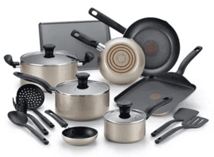T-Fal 16 Pc. Cookware Set Over 60% OFF!