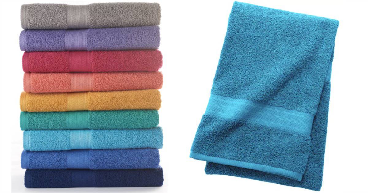 The Big One Solid Bath Towels ONLY $1.99
