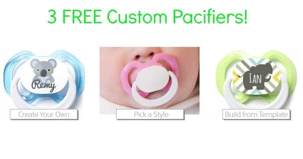FREE Baby Stuff! 3 FREE Personalized Pacifiers! Just Pay S&H