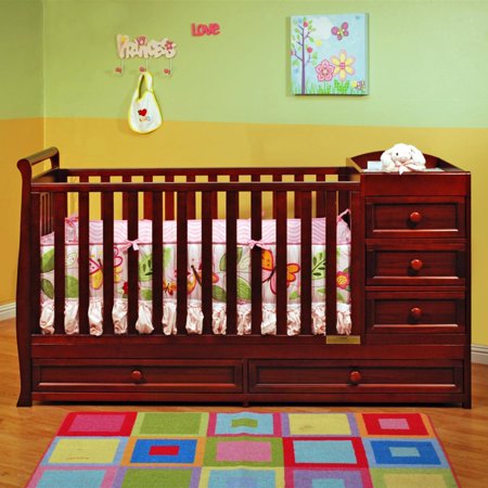 AFG Baby Furniture Daphne 2-in-1 Convertible Crib Cherry