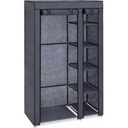 Best Choice Products 6-Shelf Portable Fabric Closet Wardrobe Storage Organizer w/Cover and Adjustable Rod - Gray