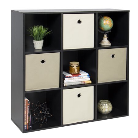 Best Choice Products 9-Cube Bookshelf Display Storage Organizer w/ Removable Back Panels (Black)