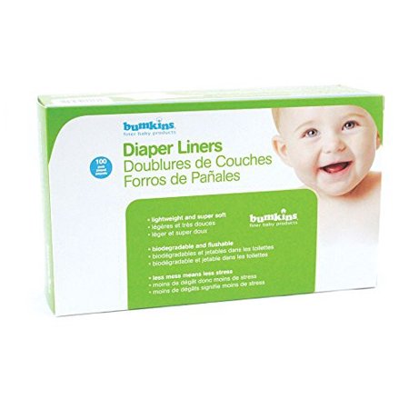 Bumkins Flushable Diaper Liners, 100 Ct