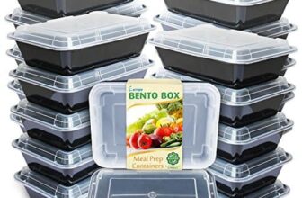 enther meal prep containers 20 pack single 1 compartment with lids food