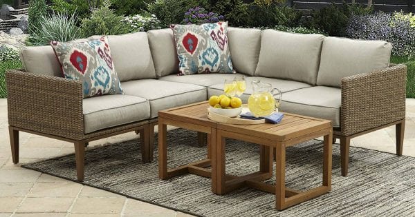 Better Homes and Gardens Davenport 7 pc Woven Outdoor Sectional Set