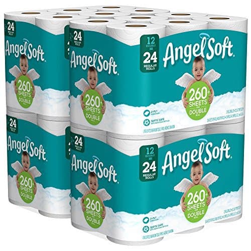 angel soft 2 ply toilet paper 48 double bath tissue pack of 4 with 12 rolls 1
