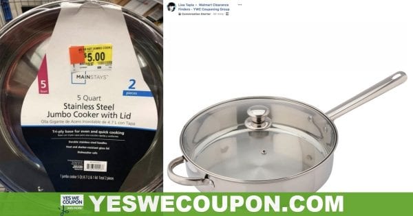 Mainstays 5-Quart Jumbo Cooker, Stainless Steel – Walmart Clearance Finds