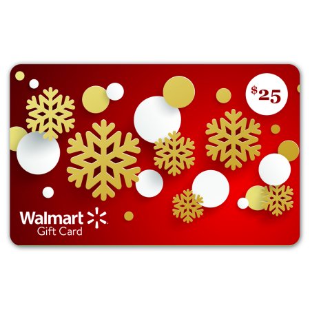 Red Snowflakes Walmart Gift Card