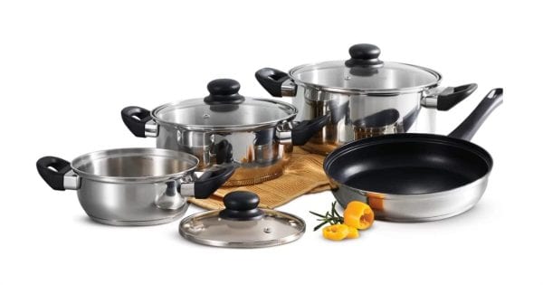 Run for It! Stainless Steel Cookware Complete Set just $26.99!
