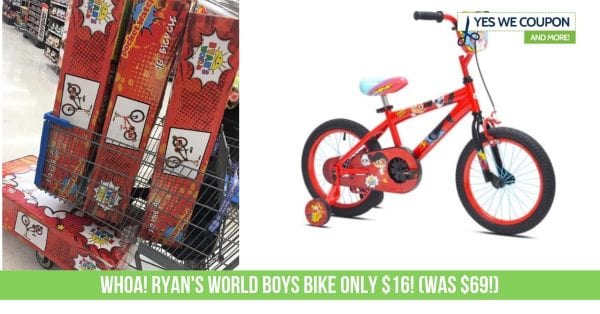 Ryan’s World Bike $16! (reg. $69!)