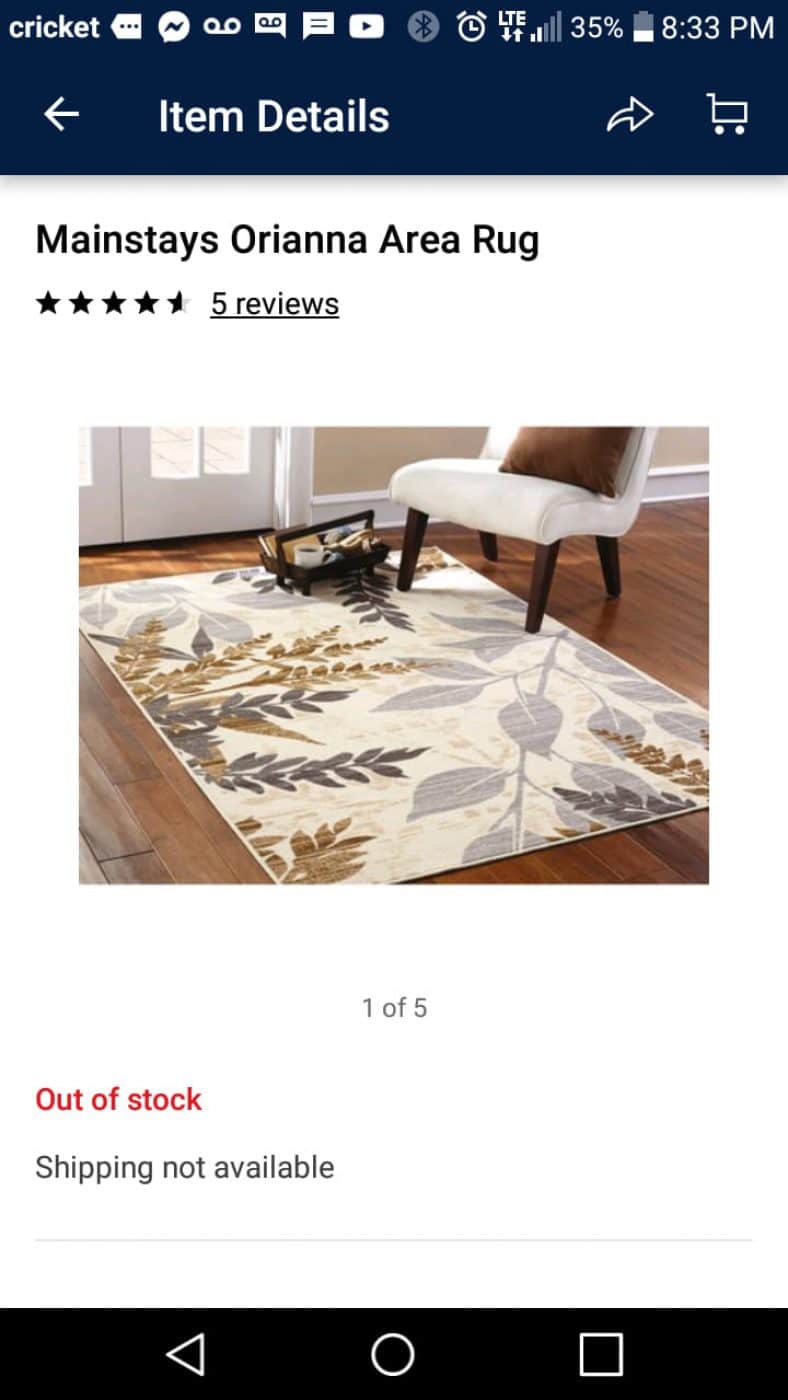WOW!! Area rug for $9!! GO!!