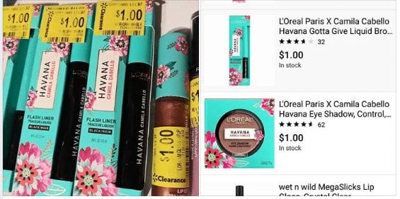 Camila Cabello Makeup – Clearance for 1.00 at Walmart!