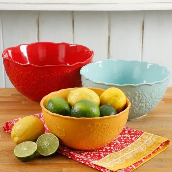 3 Pc Pioneer Woman Serving Bowls – 75¢! (Was $20)