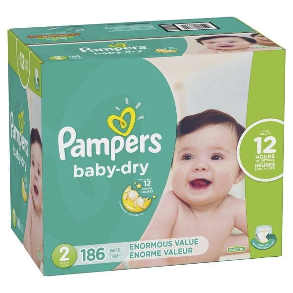 WHOA PAMPERS BABY DRY DIAPERS HUGE BOX ONLY $9 (reg $39) – WALMART CLEARANCE