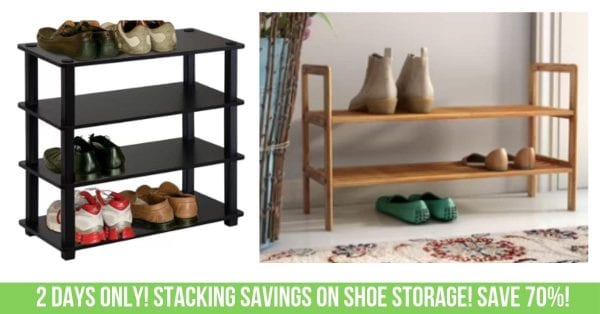 2 Days ONLY! Get 70% off Shoe Storage At Wayfair! Stacking Savings!