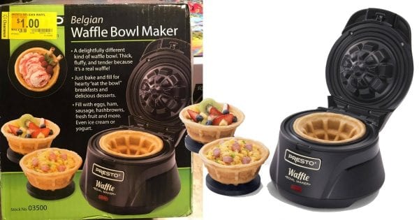 SWEET!!! Presto Belgian Waffle Bowl Maker ONLY 1!!! – Walmart Clearance