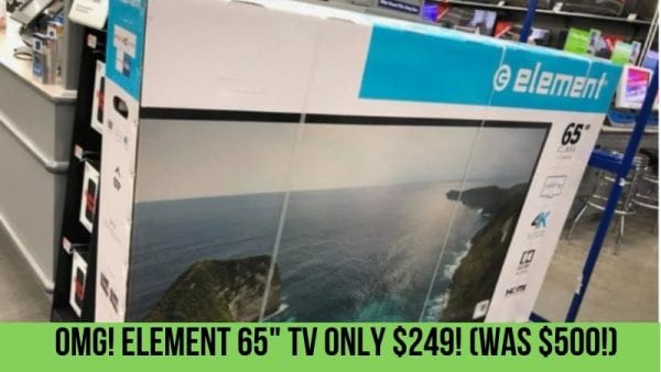 OMG! Element 65″ TV ONLY $249! (was $500)